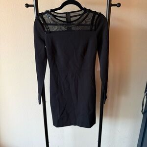 Armani Exchange Black Long Sleeve Dress